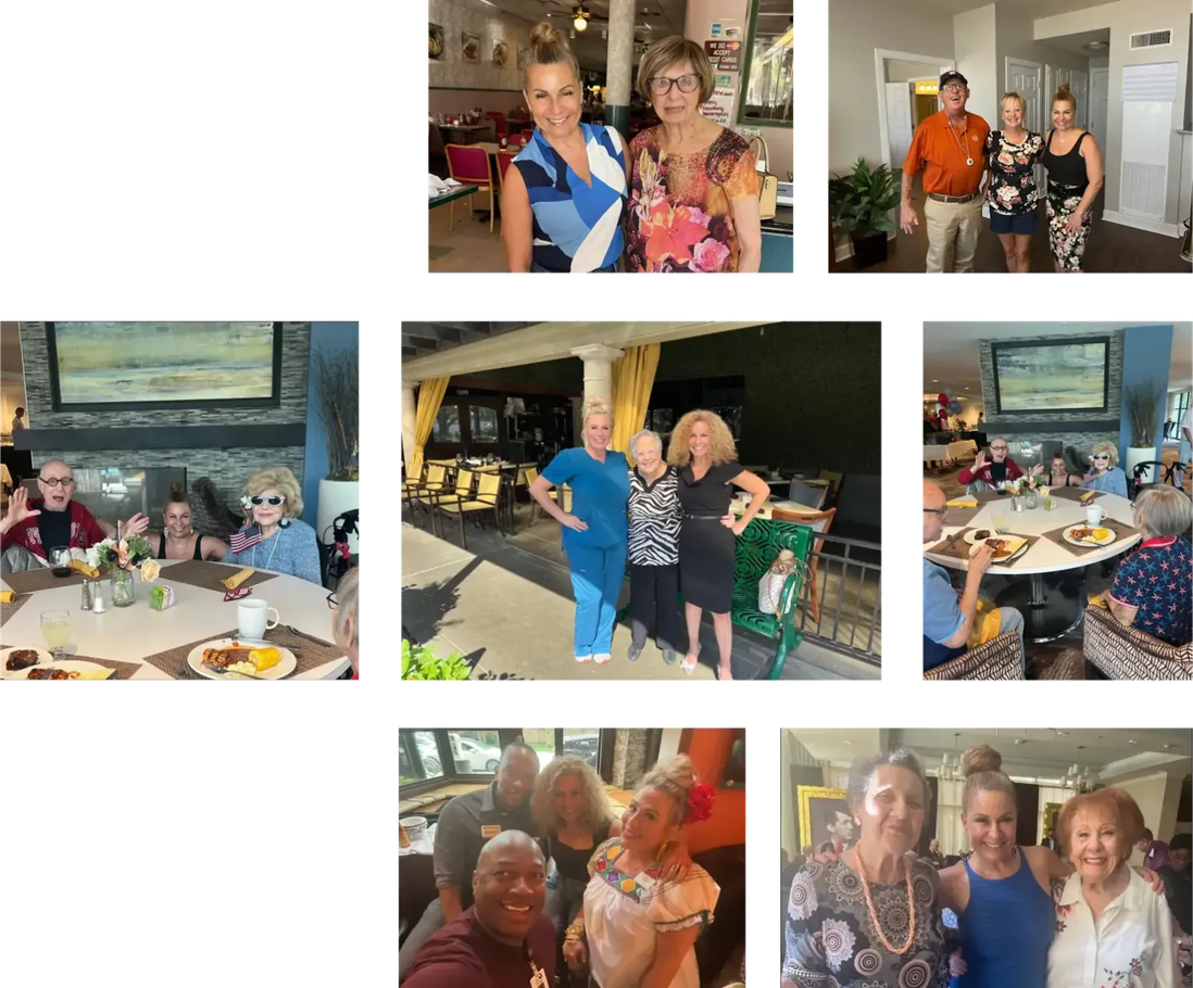 Marci Walters with clients and community